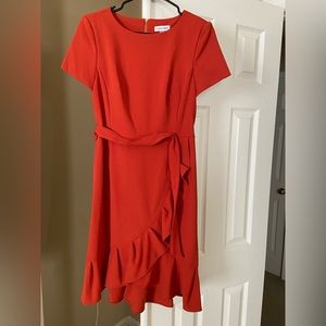 Calvin Klein burnt orange dress
